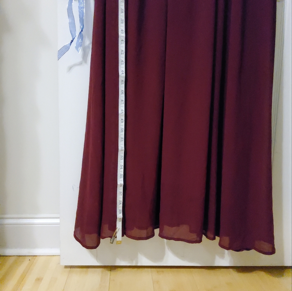 SOIEBLU WINE EMBROIDRED MAXI SLEEVELESS DRESS SIZE 2XL - Picture 4 of 10